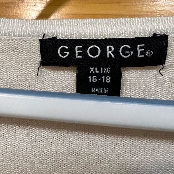 George brand size XL rhinestone embellished lightweight sweater - Picture 7 of 9